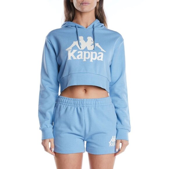 Kappa Tops - Kappa Authentic Ambatoboeny Cropped Light Blue Hoodie NWT